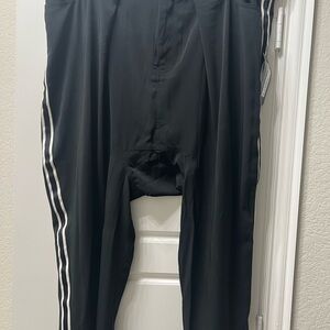 Elegant Black Joggers with White Accents